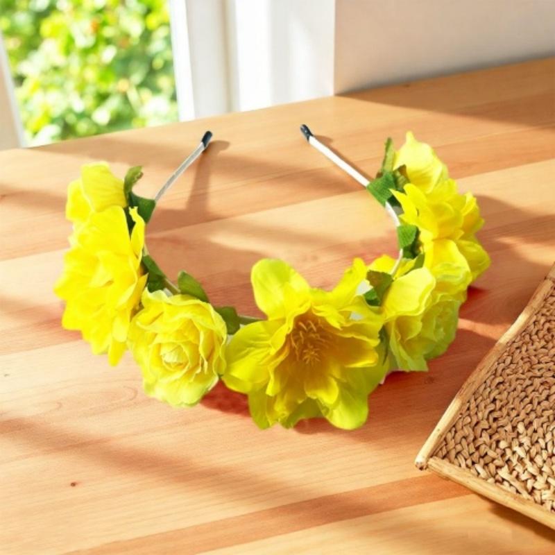 Premium Fabric Rose Headpiece Exaggerated Exaggerated Flower Hair Accessory Peony Hair Hoop Lightweight Floral Headband