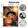 Halloween Witch Pumpkin Pearl Painting Art Full Pearl Handmade Diy Home Decorations