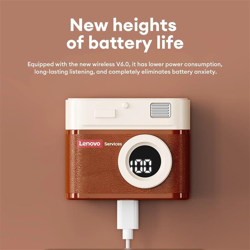 Nová bezdrátová Bluetooth 6.0 sluchátka Lenovo LE218 TWS Stereo ENC potlačení hluku Subwoofer Sportovní Herní Hudební Headset Nízká latence HD hovory s mikrofonem