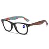 New Retro Imitation Wood Grain Presbyopia Glasses Large Frame Transparent Reading Glasses Anti Blue Light Far Sight Eyewear