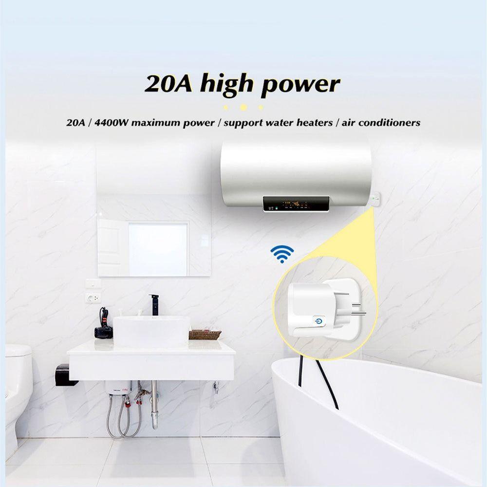 New EU Smart Plug Power Monitor Remote Voice Control Smart Socket 16A Timer Function WiFi Plug Smart Home