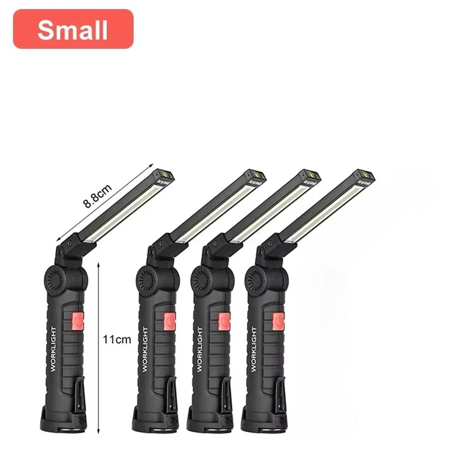 COB LED Folding Work Light 18650 Type-c Rechargeable Lantern Waterproof Magnetic Flashlight Emergency Repair Lamp Camping Torch