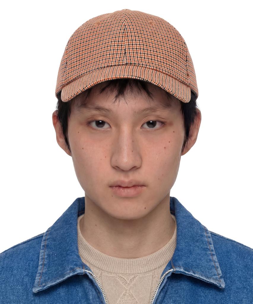 Eondeokeonteulol Check Pattern Ball Cap Multy Hound / Authentic B B / Orange
