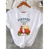 FIRENZE ITALIA Letter Print T-shirt, Short Sleeve Crew Neck Casual Top for Summer & Spring, Women's Clothing