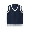 Women's College Style Knitted Vest: 2024 Spring/Autumn Wool Sleeveless Sweater Layering Top