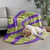 Swirly Pattern Blanket Microfiber Flannel Cover Blanket Bedroom Living Room Sofa Soft And Comfortable Home Decoration