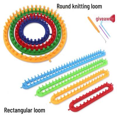 Fine-tooth Handheld Knitting Loom for DIY Hats, Sweaters, Scarves, and Shawls