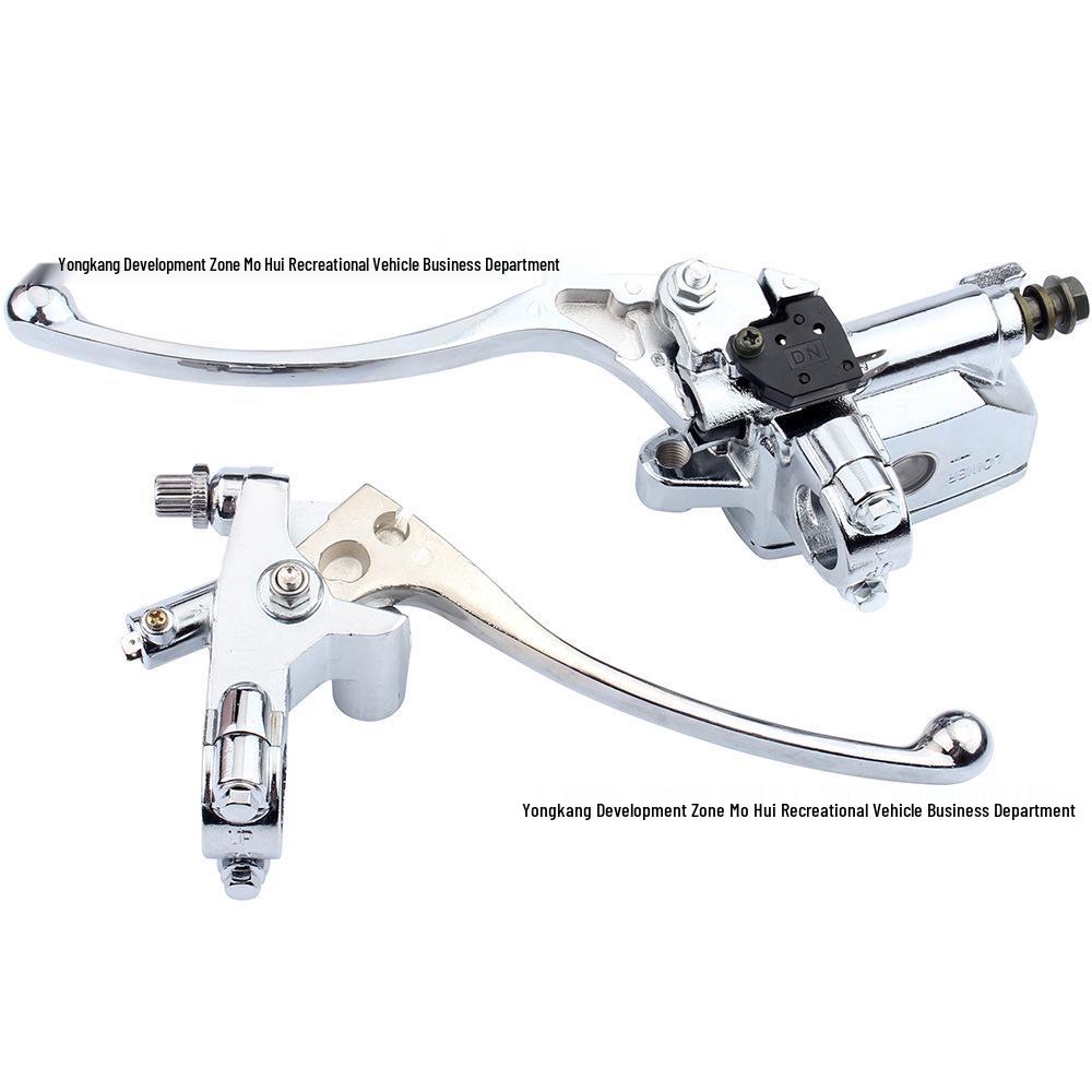 22MM Electroplated Left Clutch Lever & Brake Master Cylinder for Honda, Yamaha, Suzuki, Aprilia