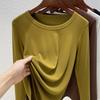 Modal Long-sleeved Women's Summer New Slim-fitting Round Neck Inner Bottoming Shirt Versatile Top