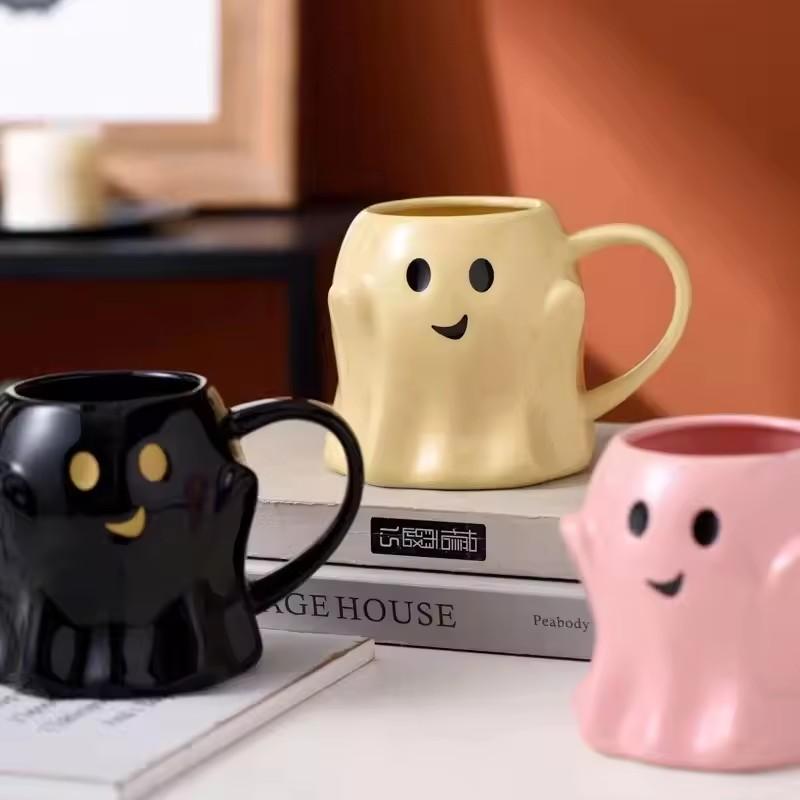 Halloween Creative Quirky Holiday Cartoon Elf Ceramic Mugs Coffe Cups Easter Friends Gift Ghost Water Cup Tumbler