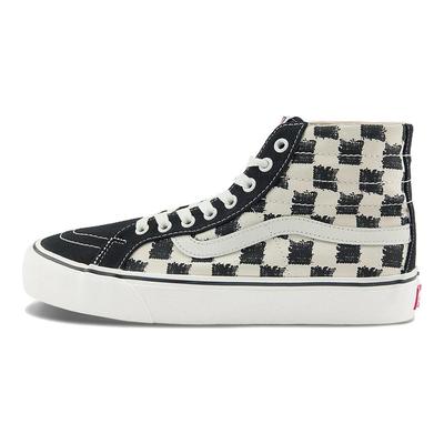 Zapatillas de Skate Sk8 High-Top Antideslizantes Unisex Zapatillas Deportivas Negro Blanco Cuadros VN0A4BX6KIG