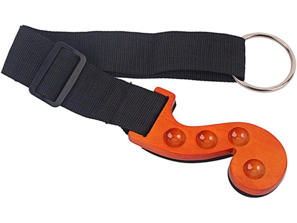 Cello Scroll Wooden Anti-slip Mat & Strap: Non-slip Pad Leg Rest Accessory for Musical Instruments