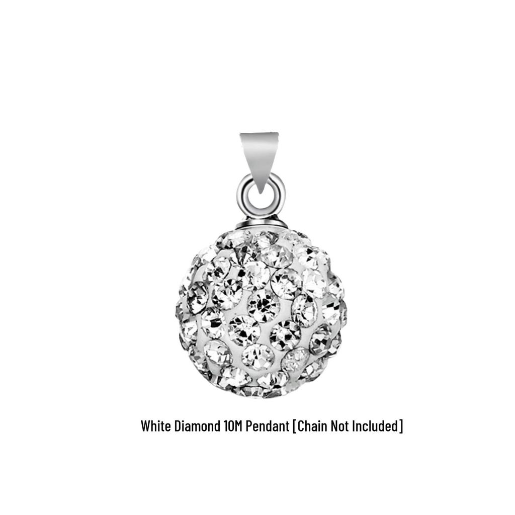 Naszyjnik Shamballa w stylu koreańskim w stylu retro z posrebrzanych kryształów z kolorową diamentową kulką