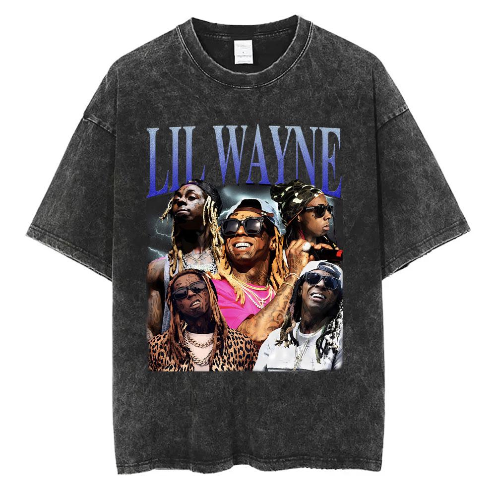 Washed Vintage Rapper Lil Wayne I Am Not A Human Being Graphic Tshirts Men Women Fashion Hip Hop Short Sleeve Oversized T Shirt
