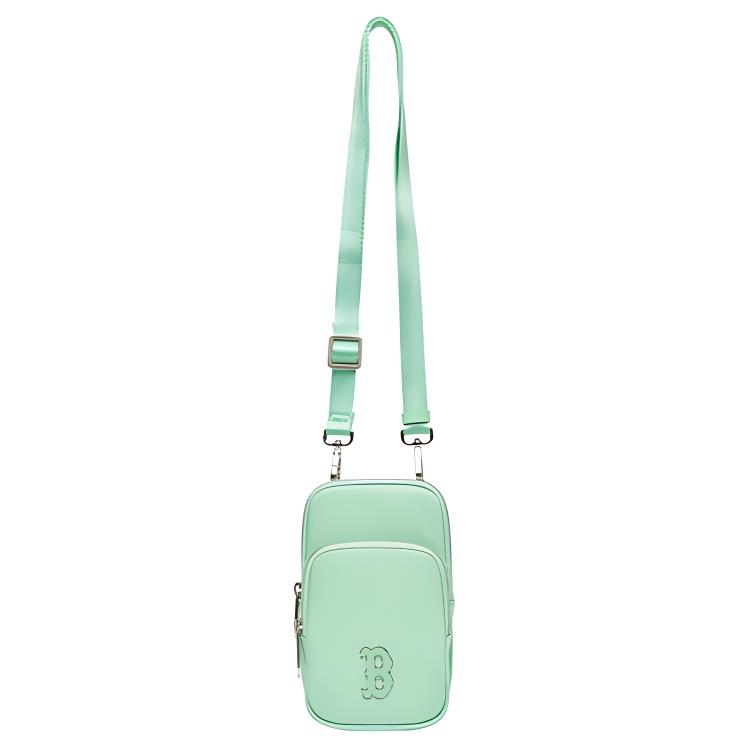 New MLB Polyester Crossbody Cell Phone Pouch Mini Unisex Jelly Color Morandi Green 3ACRH062N-43KAL