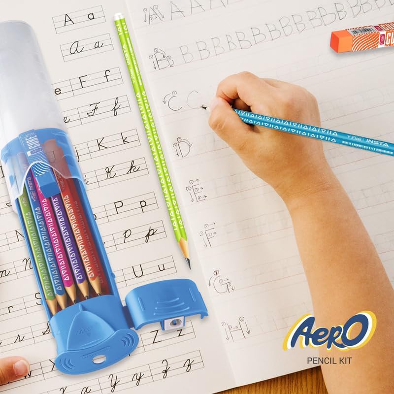 Flair Kreative Serie Aero Bleistift Smart Kit Packung mit 1 Mit 2B Neon Bleistiften Radiergummi Spitzer Für Schule Kunst Und Schreiben