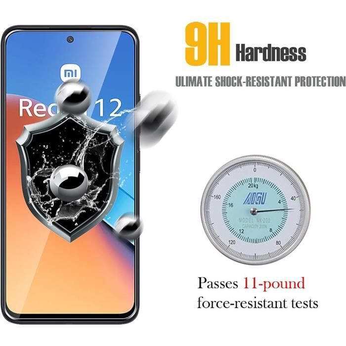 [3 pièces] Verre Trempé pour Xiaomi Redmi 12 5G -4G, Protection d'Ecran Transparent 9H Antichoc (pas pour Redmi Note 12)