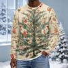 Sudadera de cuello redondo navideña para hombre