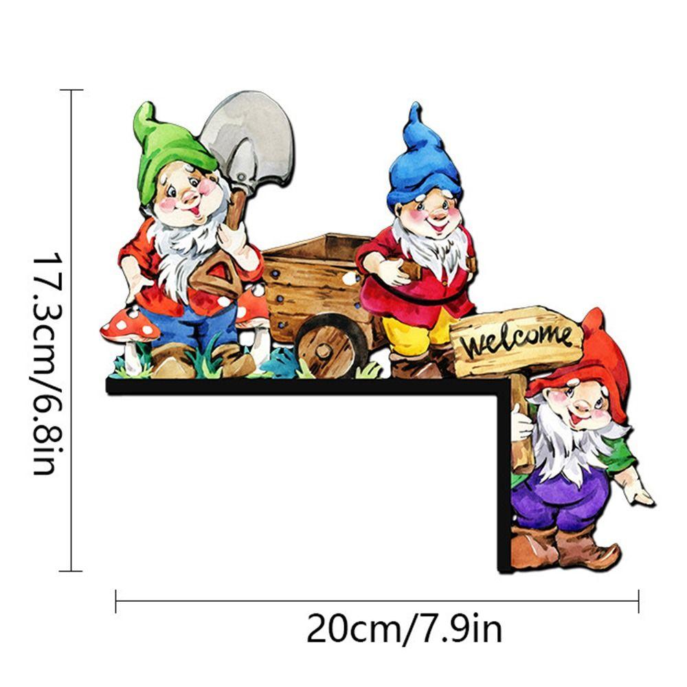 Mehrfarbige Oster-Türkeneckenaufkleber Holz Hase Ei Türrahmen Aufkleber Ornament Cartoon Hase Elch Wandaufkleber