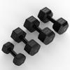 Gantere hexagonale și Kettlebells: Echipament de fitness acasă cu strat de cauciuc pentru bărbați și femei