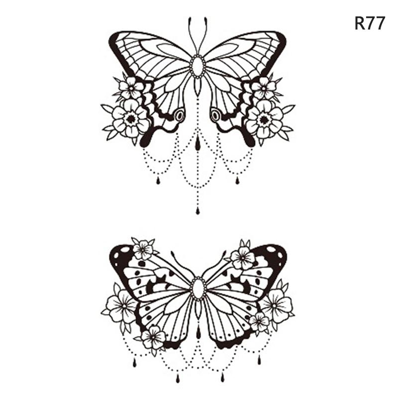 Triple Farfalle (set Di 2) - Tatuaggio Temporaneo - Italia - Foto 3