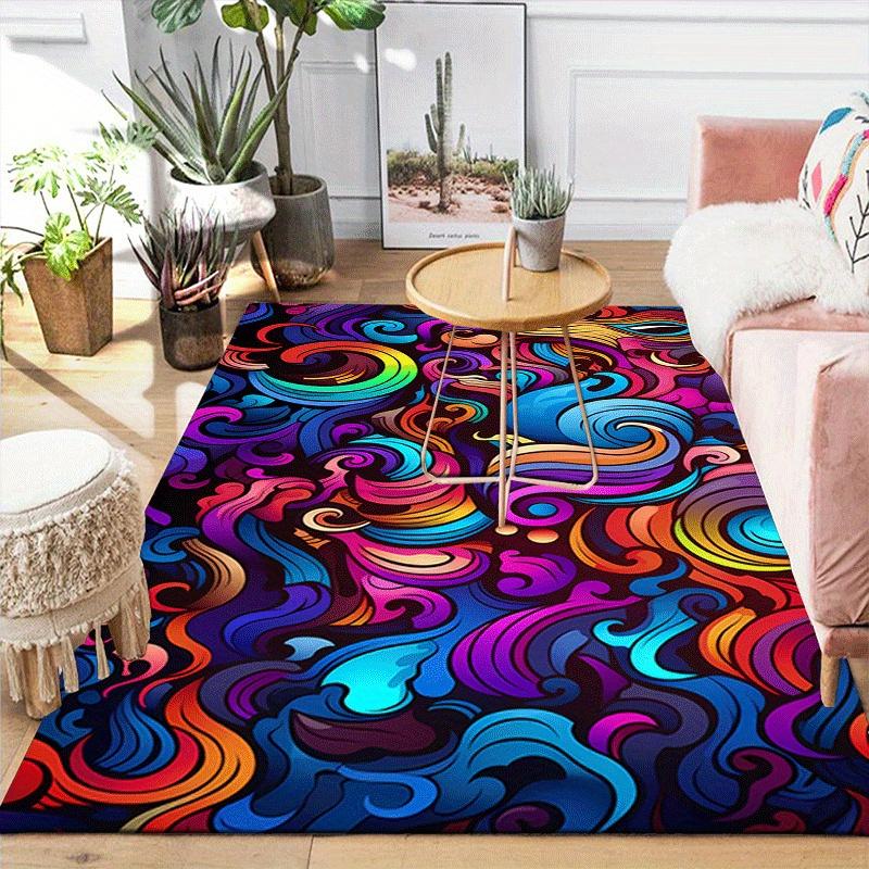 1pz Tappeto Design Onde Fantasy - Morbido, Antiscivolo e Durevole Decorazione per Stanza dei Giochi per Camera da Letto