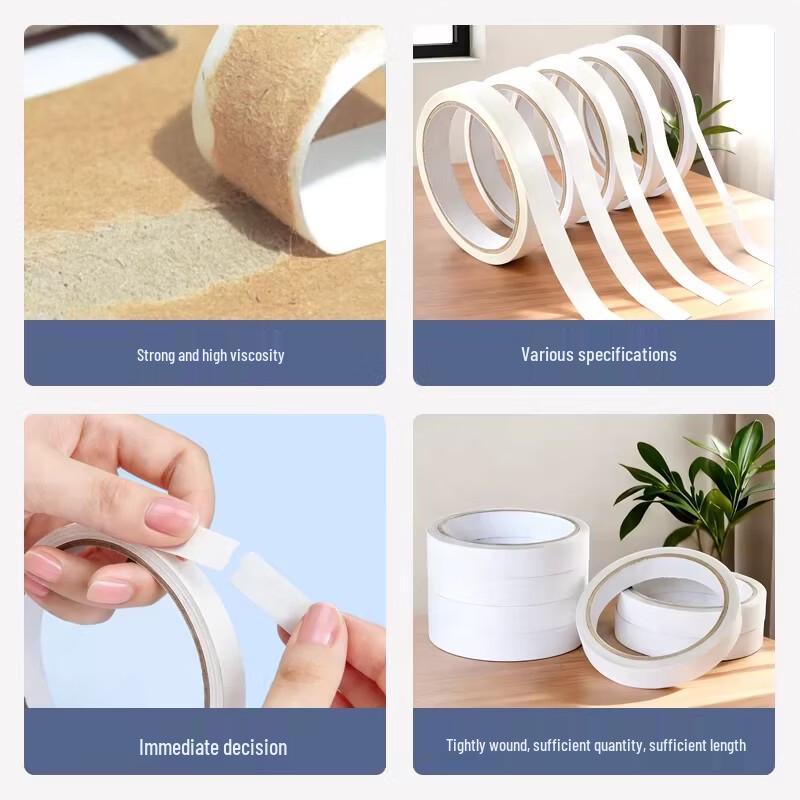 Miaojiayi High-Adhesion Hand-Tearable Double-Sided Tape - 9 Rolls