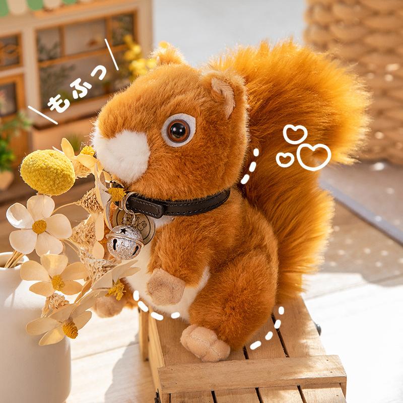 Cartoon Standing Little Squirrel Plush Toy Doll Cute Cloak Squirrel Rag Doll Gift
