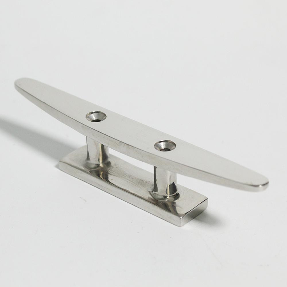 1Pcs 5" Polished Stainless Steel Open Base Boat Cleat For Yacht Marine Dock Deck