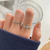 Silver S925 Unique Fashion Ring For Women With Retro Aesthetic And Adjustable Style Geometric