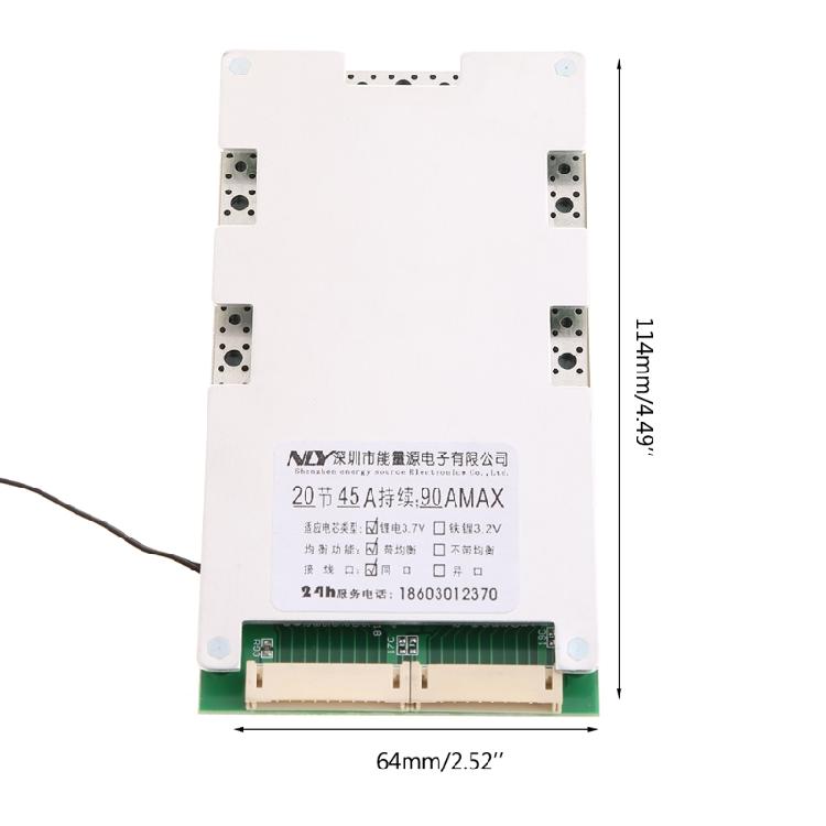 20S 72V 45A PCB BMS for Protection Board for Li-ion Lithium Battery Cell for Pro