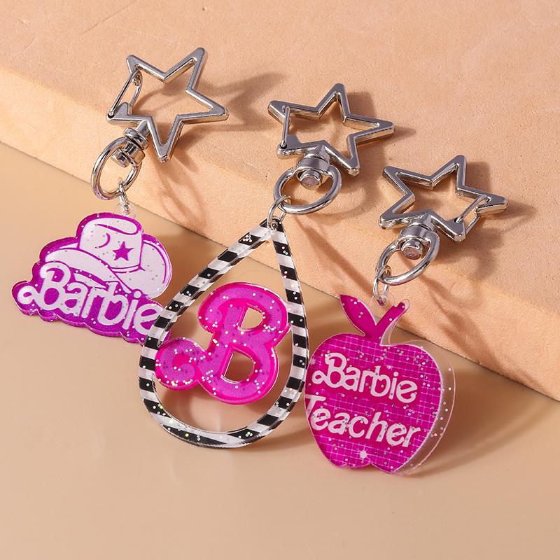 Cute Resin Cowboy Boot Hat Keychain Pretty Girl Key Ring Pendant for Women Handbag Decor DIY Handmade Kid's Jewelry Gift