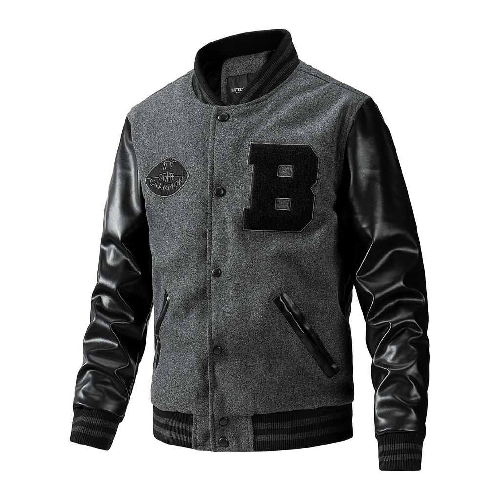 Herfst Winter Trendy Heren Baseballjack Amerikaanse Stijl Geborduurd Casual Los Grote Maat Bovenkleding voor Jonge Mannen