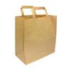Brown Kraft Paper Catering Bag with Flat Handle 26X17X26Cm 250pcs