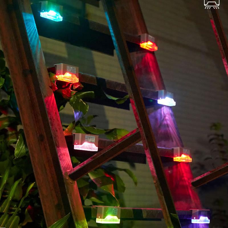 

Warm Light Source LED Solar Step Lamp Path Stair Outdoor Garden Lights Waterproof Light Decoration For Patio Stair 4 Pcs CHINA