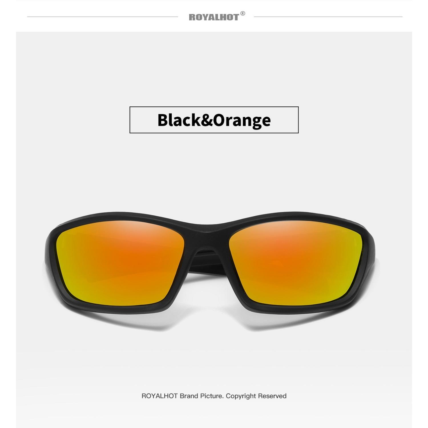 RoyalHot унисекс поляризационные спортивные солнцезащитные очки в квадратной оправе — фото 15