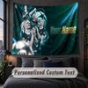 Arazzo Personalizzato con Nome e Testo, Appeso Decorativo da Parete Erling Haaland, Arazzo di Sfondo per Casa Camera da Letto