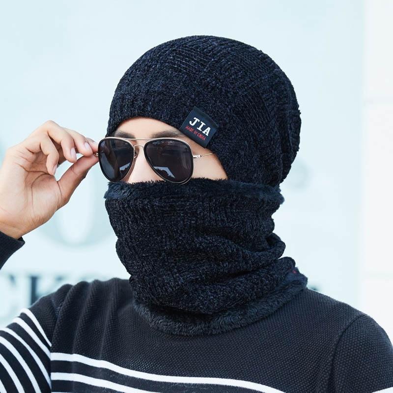 Women Winter Mens Warm Ski Beanie Cap Wool Knit Snow Hat Skull Balaclava Scarf