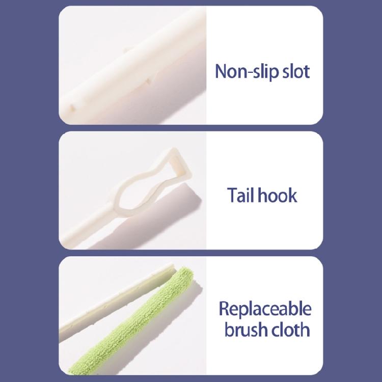 Efficient Narrow Gaps Cleaner Kits Cleaning Rod with 3 Brush Attachments Ergonomic Grip All Purpose Cleaning Tool