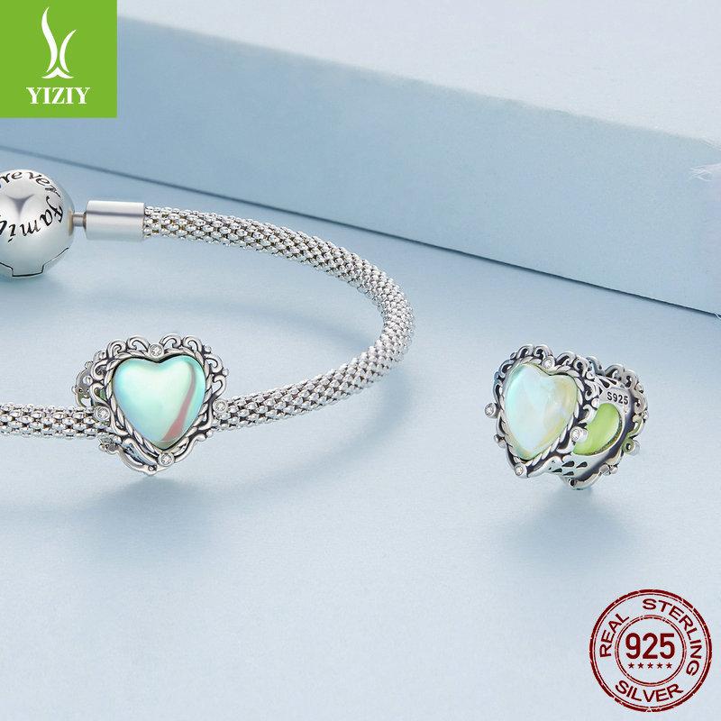 Wizard Of Oz Diy Bracelet Beaded Accessories, Fresh Natural Mint Green S925 Sterling Silver Pendant