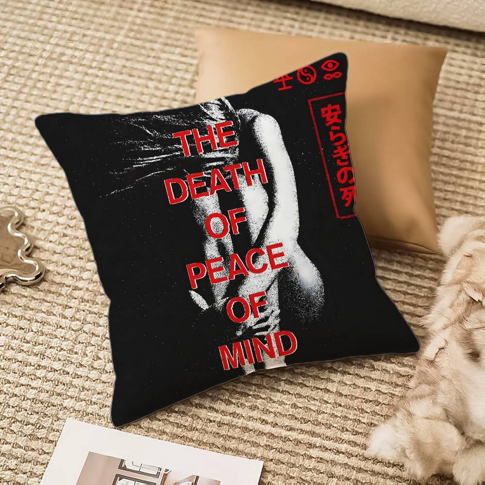 

Bad Omens Pillow Case Anti-dustmite Invisible Zipper Sofa Bed 12x12Inch