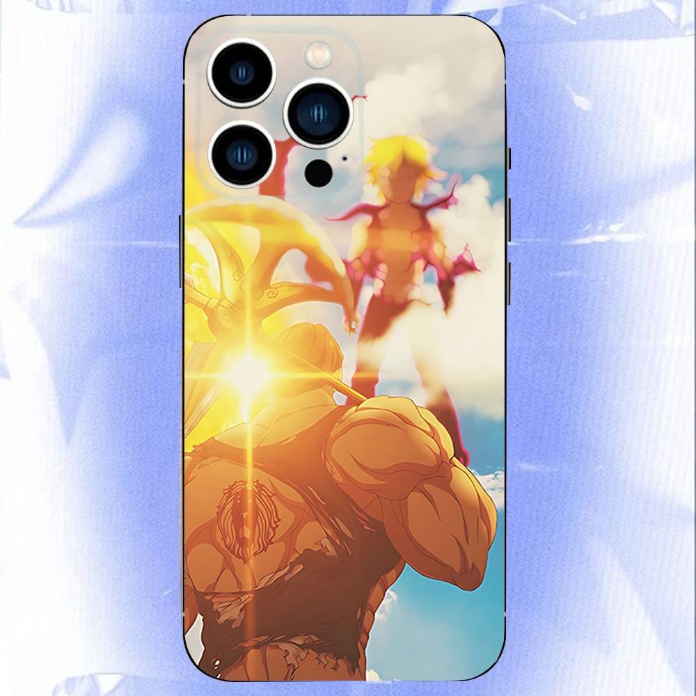 E-Escanor Seven Deadly Sins Phone Case For iPhone 17,16,15,14,13,12,11,Pro,Max,Plus,E,Air,Mini Protective Black Cover