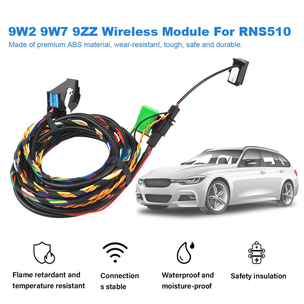 Bluetooth-compatible Car Stereo Audio Harness Cable RCD510 RNS510 Car Stereo Radio Plug Harness with Mic for VW Golf MK5 MK6