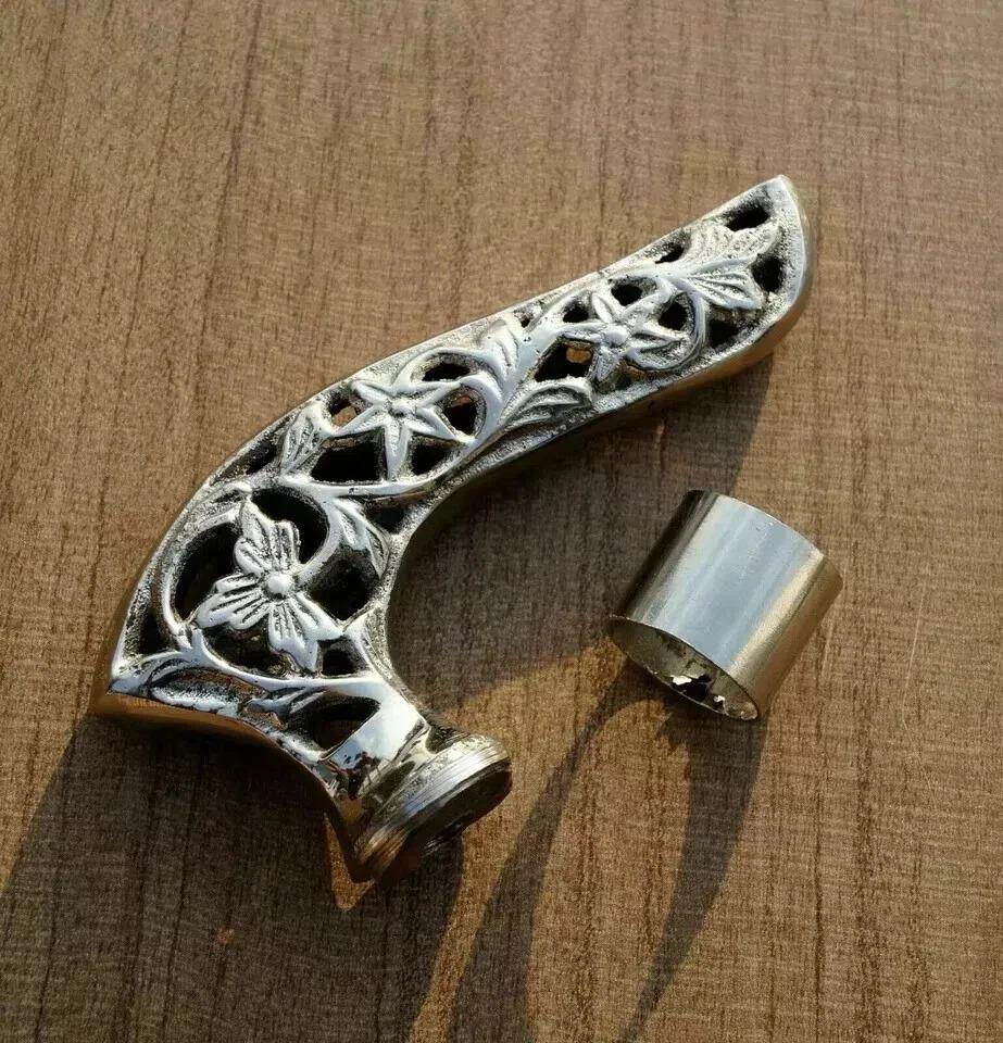 Silver Brass Victorian Head Designer Style Handle For Walking Stick Cane