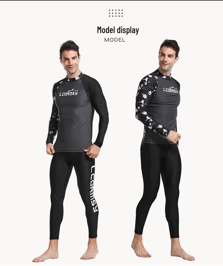 "Traje de Buceo de Manga Larga para Hombre Coreano de Secado Rápido con Protección Solar para Snorkel, Surf y Playa".