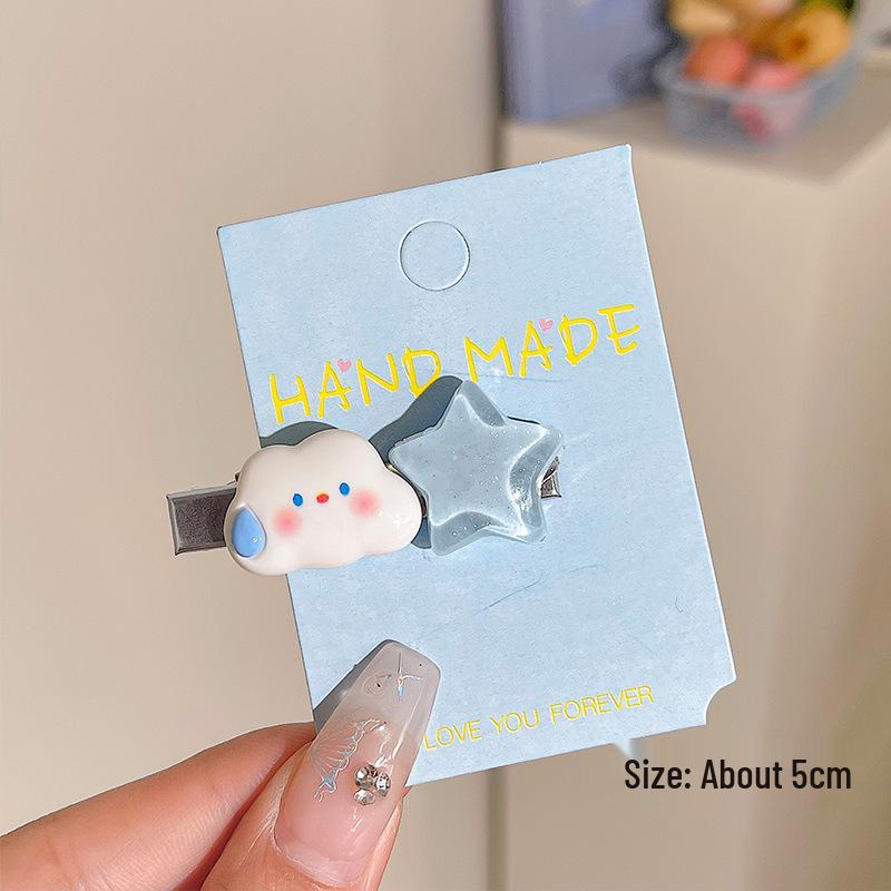 Pink Dopamine Hair Clip: Y2K Seamless Round Hairpin - Cute Small Side Clip for Women’s Bangs