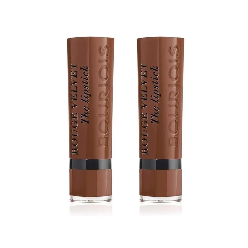 Bourjois 14 Brownet Velvet Lipstick 2-Pack Bourjois Rouge Velvet The Lipstick Bullet Lipstick 14