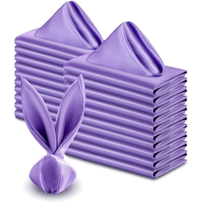High-End Satin Napkin - Folded Flower Design for Hotels and Weddings