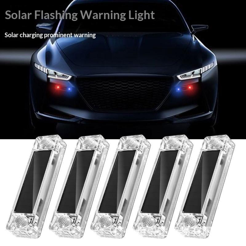 1PC Solar Powered LED Warning Strobe Light Wireless Auto Sensor for Construction Site Parking Lot Safety