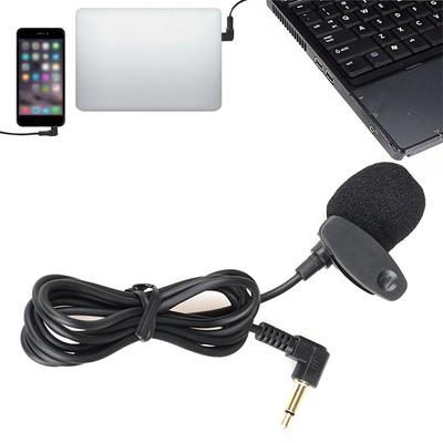 For Phone Laptop 3.5mm Jack Lavalier Condenser Mic Clip-On Lapel Microphone Recording Teaching